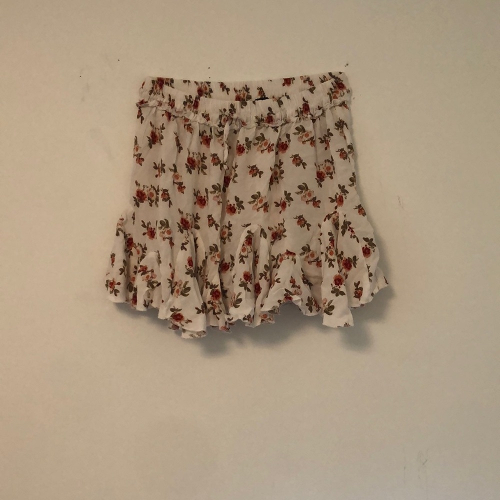 White Floral Skirt Size Medium